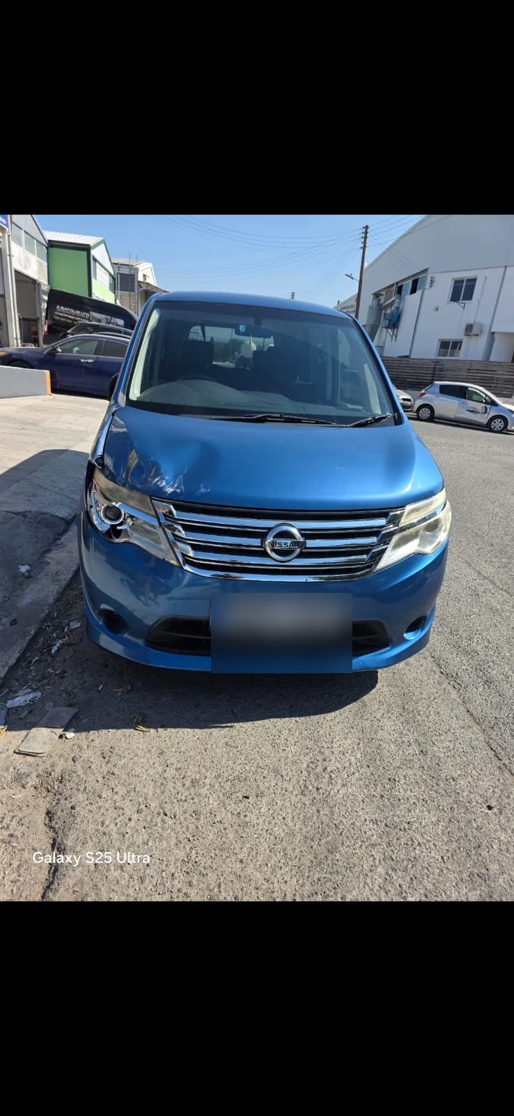 Nissan vehicle before repair