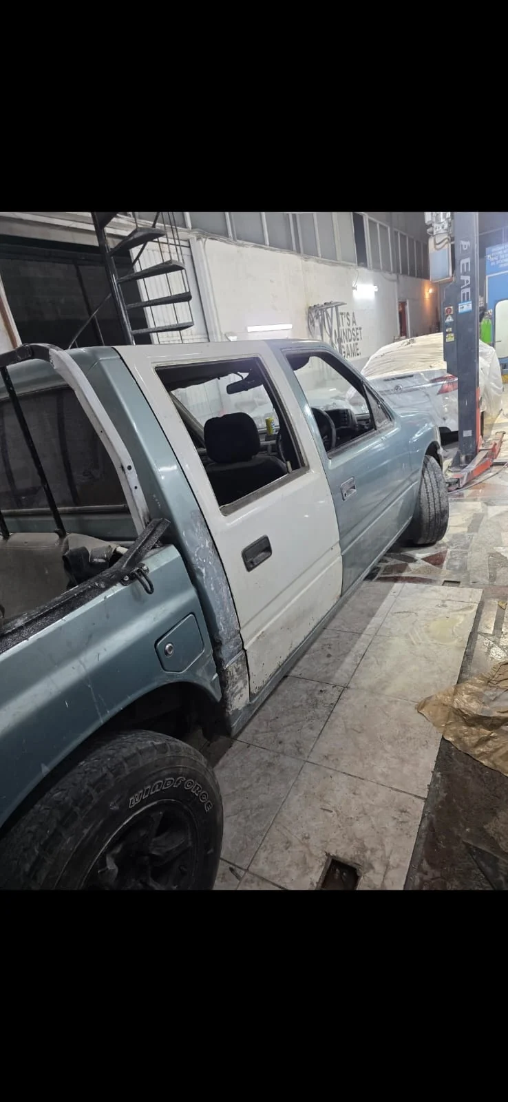 Truck repaired vehicle after restoration