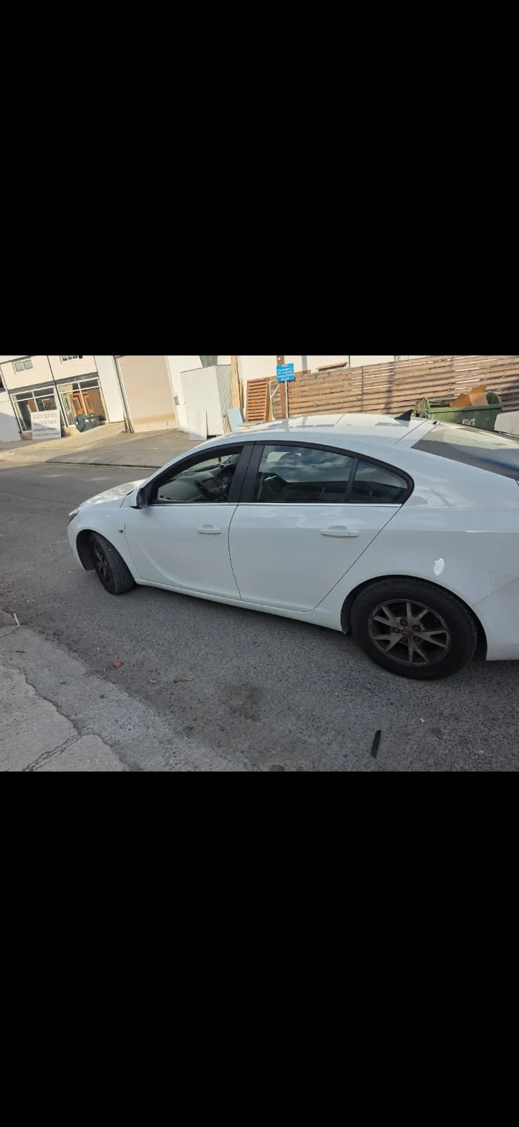 White Car repaired vehicle after restoration